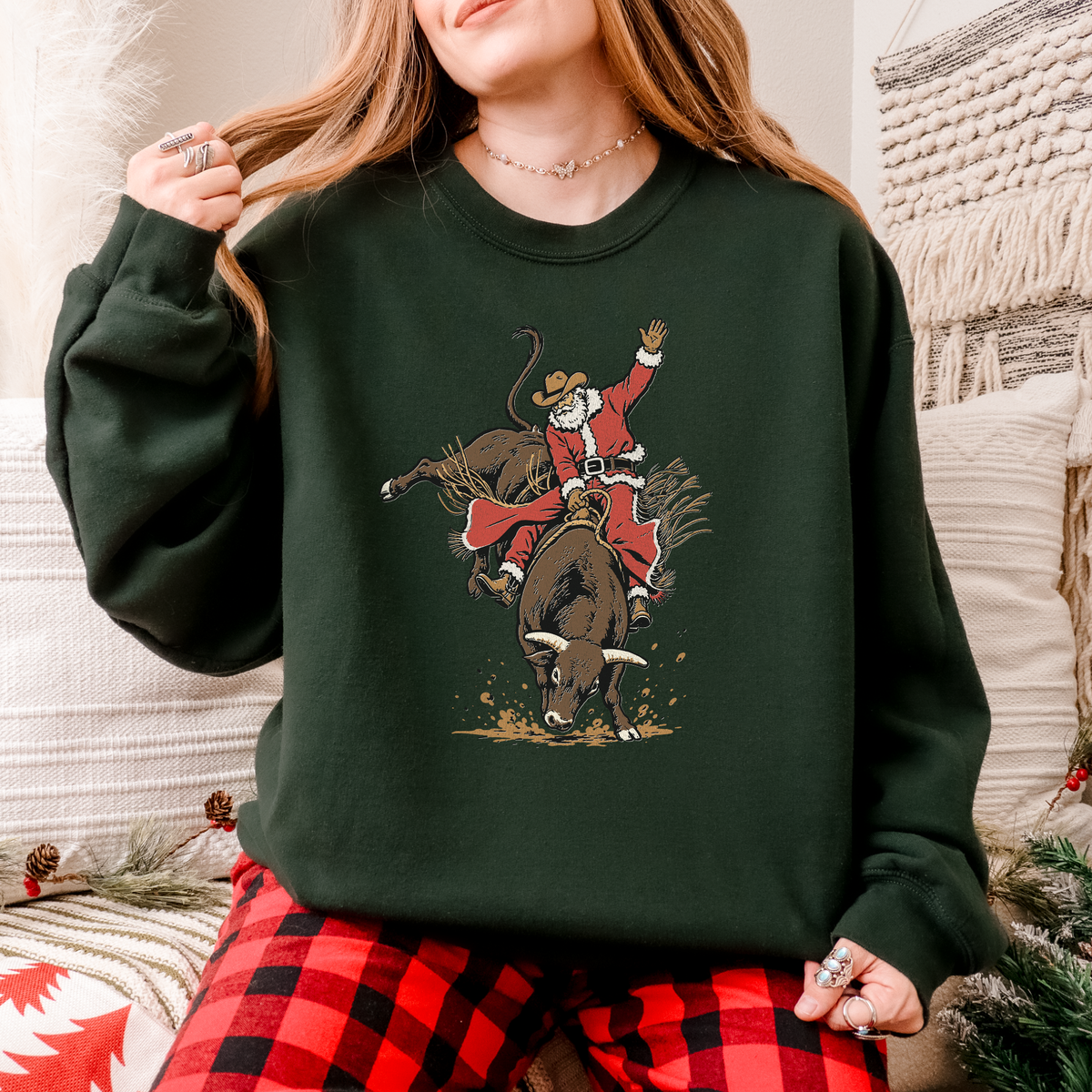 Santa’s Christmas Rodeo Crewneck