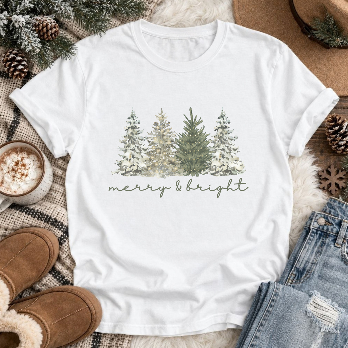 Merry & Bright Retro T-shirt