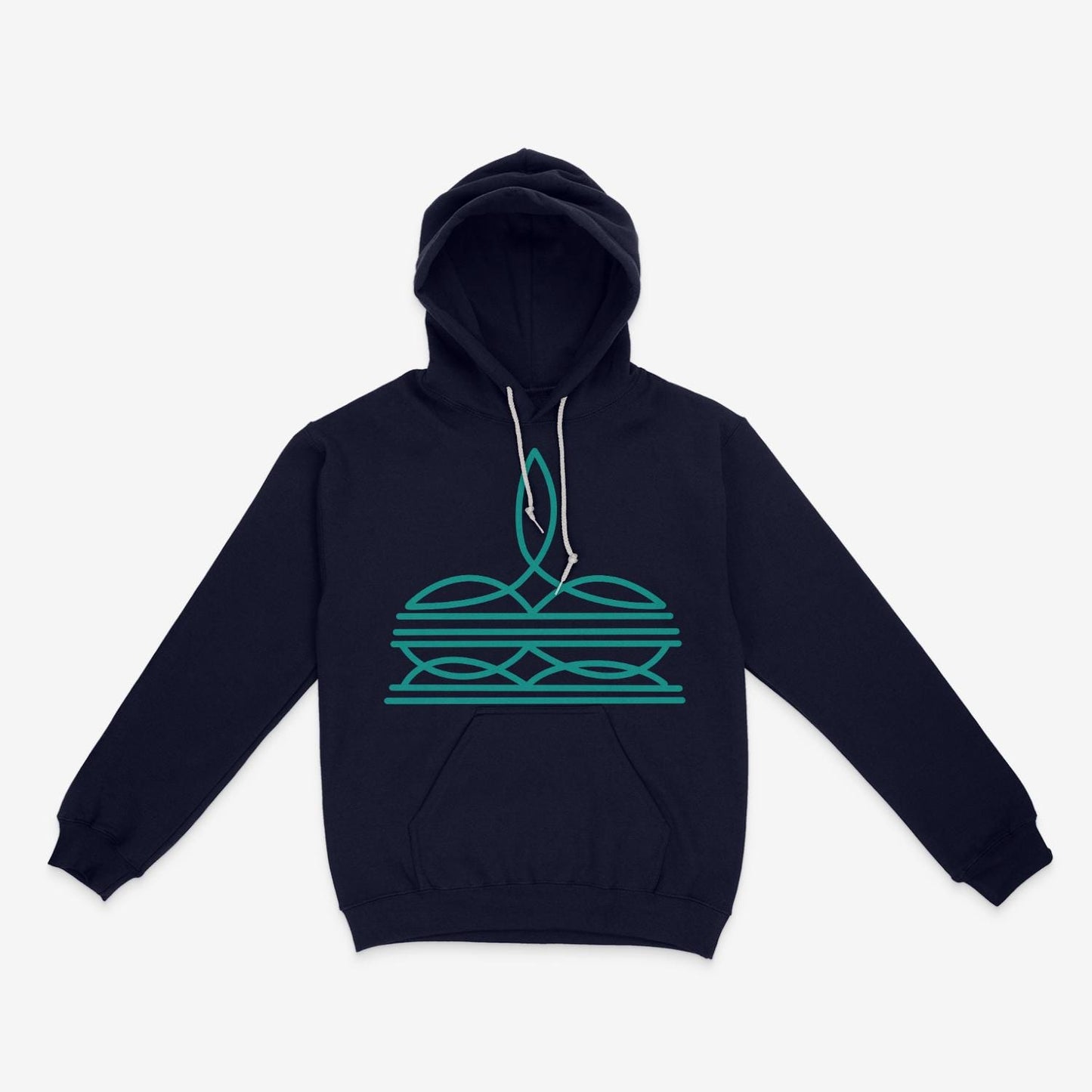 Dark Turquoise Boot Stitch Hoodie (Made to Order)