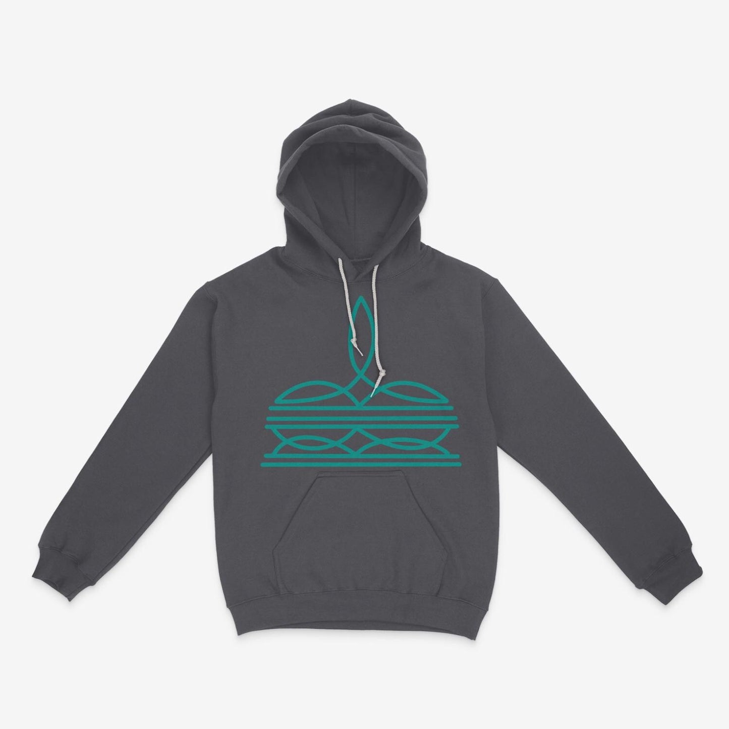 Dark Turquoise Boot Stitch Hoodie (Made to Order)