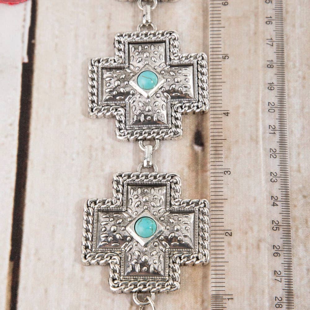 Thick Cross Chain Belt