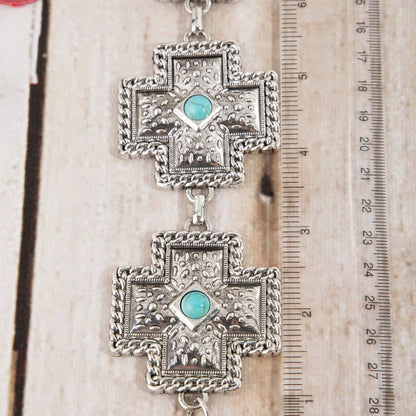 Thick Cross Chain Belt