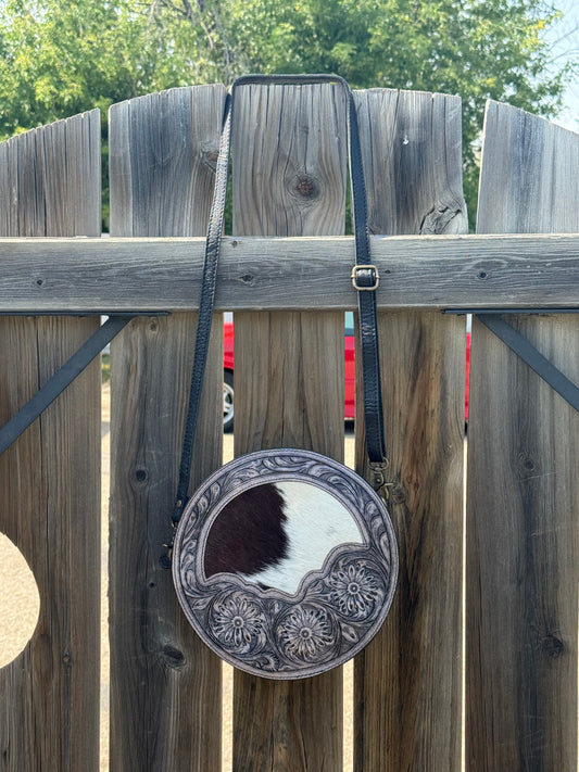 The Midnight Rodeo Cowhide Canteen Bag