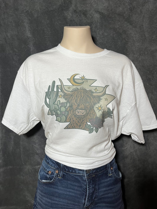 Highland Cow Graphic T-shirt (Made to Order)