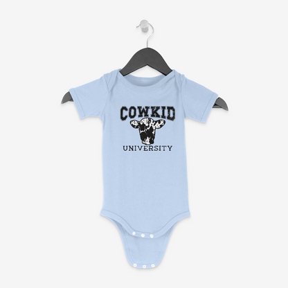 Cowkid University Baby Onesie