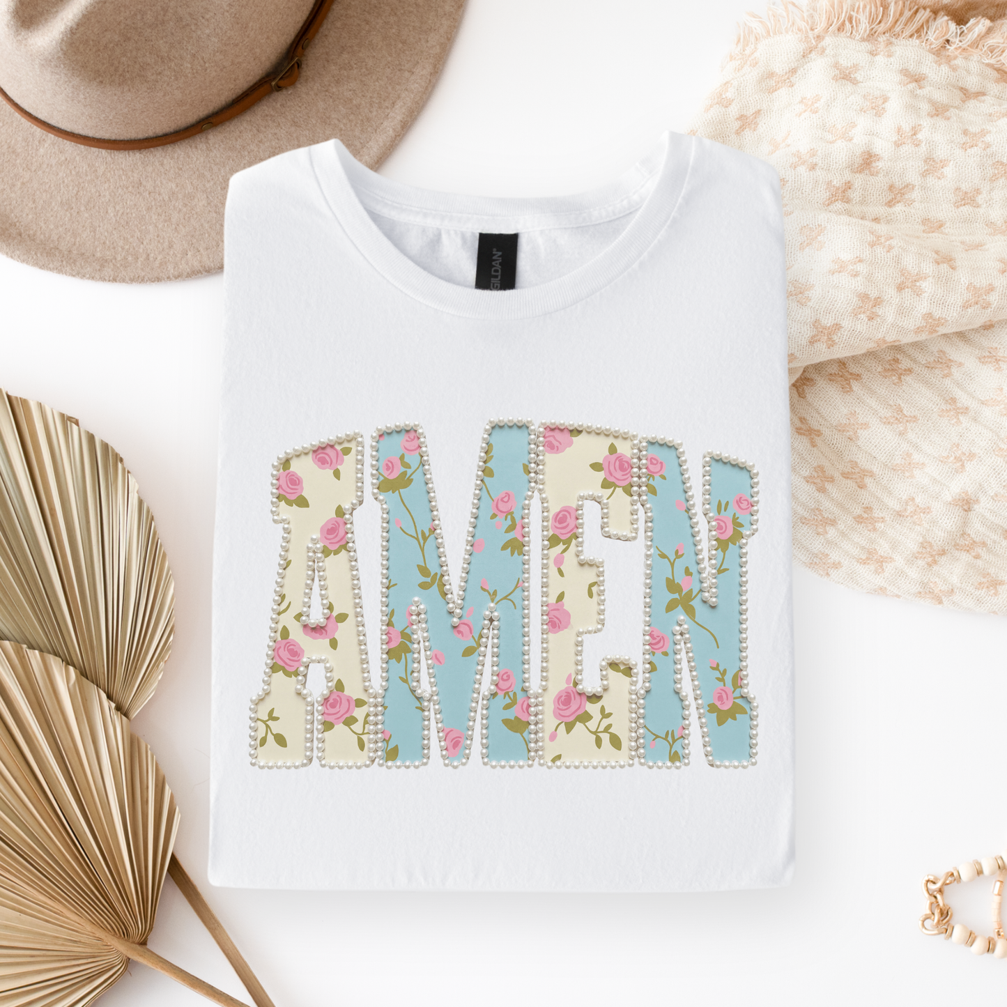 Amen Floral Retro T-shirt