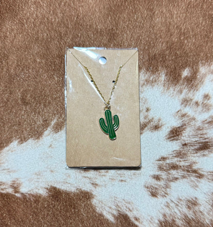 Coloured Cactus Necklace