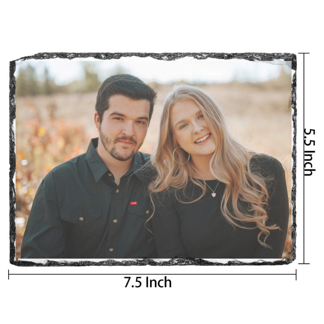 Valentines Custom Photo Slate Rock
