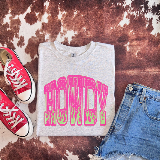 Neon Howdy Retro T-shirt