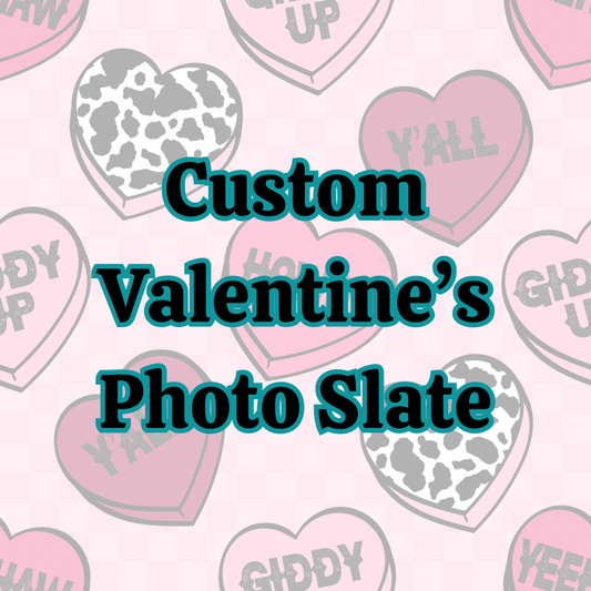 Valentines Custom Photo Slate Rock