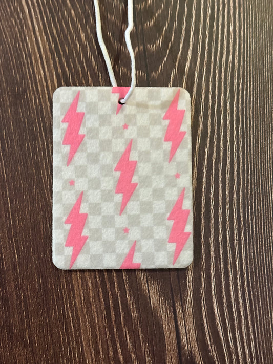 Cow Print Lightning Car Freshener