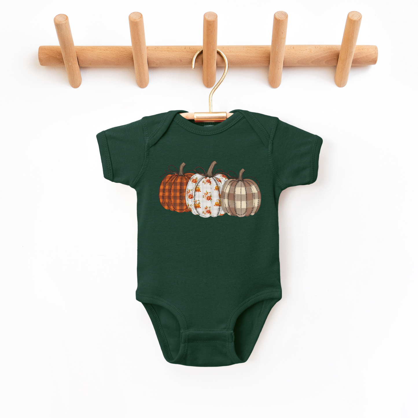 Stitched Pumpkins Baby Onesie