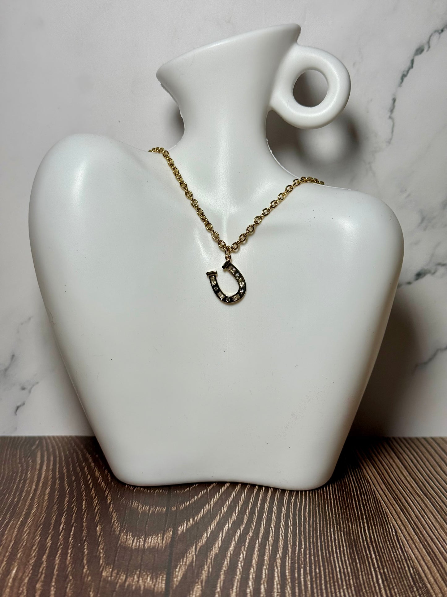 18K Gold Plated Horseshoe Necklace