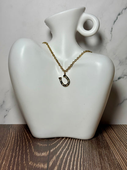 18K Gold Plated Horseshoe Necklace