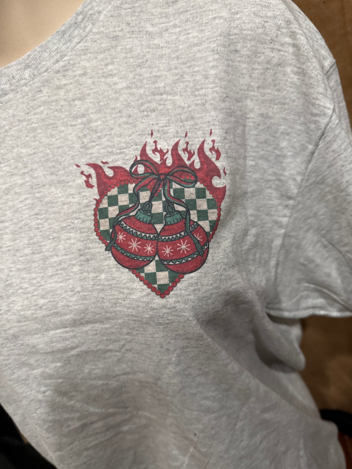 Merry and Bright Christmas Collage Retro T-shirt