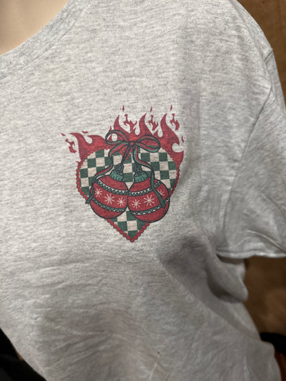 Merry and Bright Christmas Collage Retro T-shirt