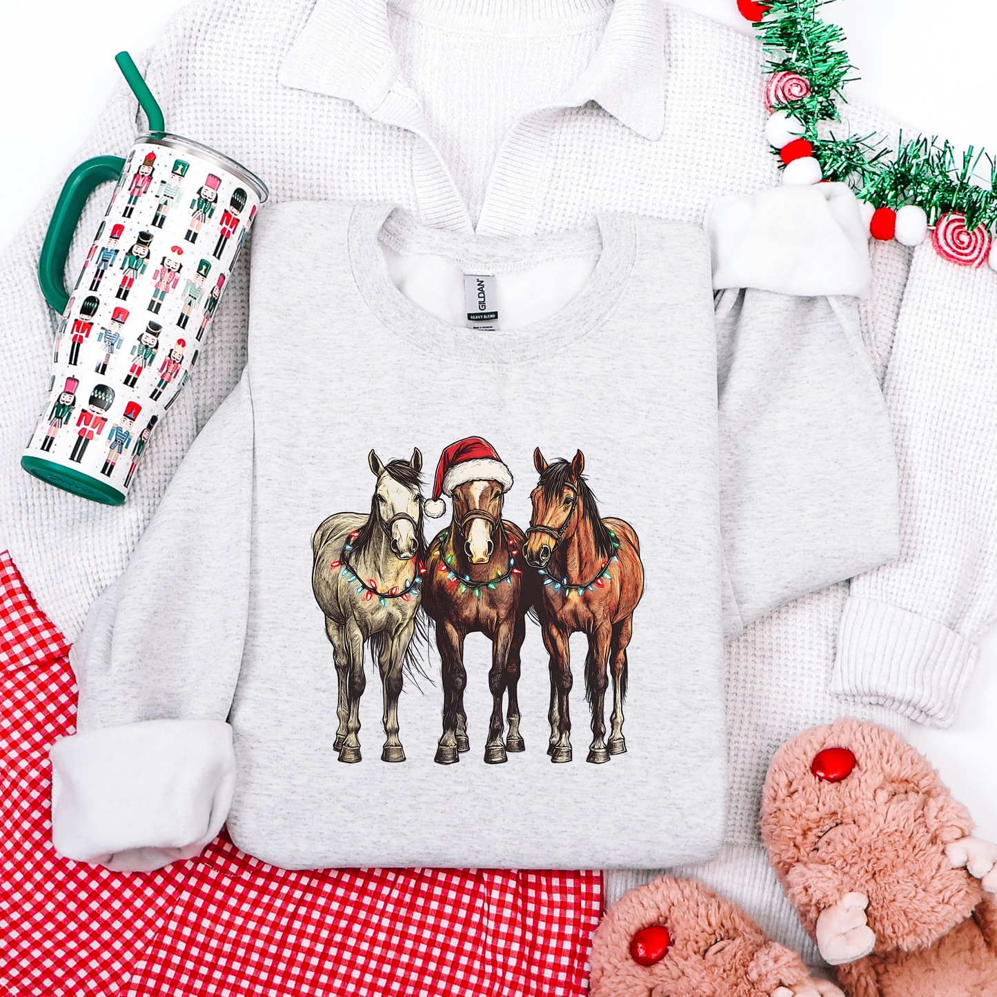 Christmas Horses Crewneck