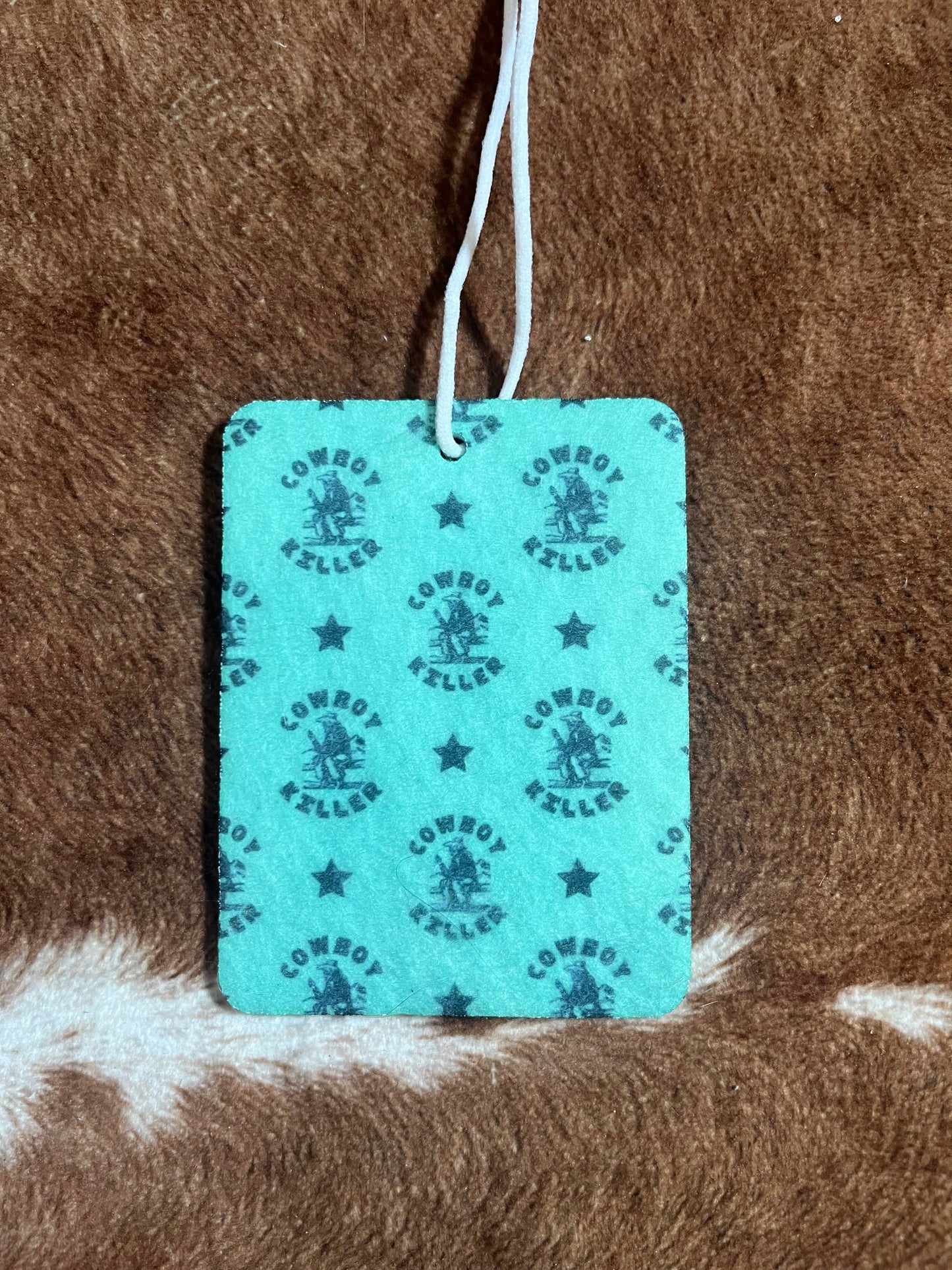 Turquoise Cowboy Killer Car Freshener