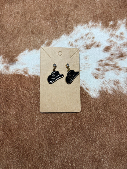 Cowboy Hat Dangle Earrings