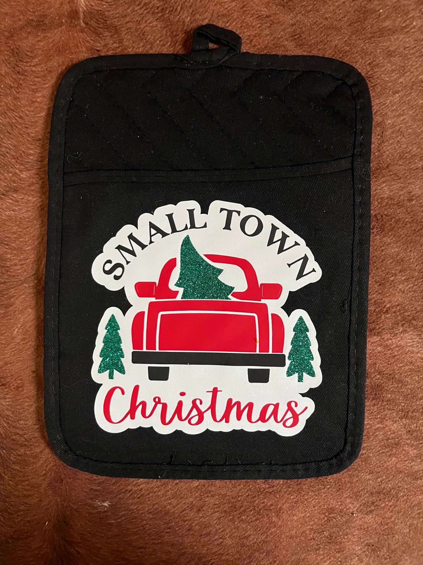 Small Town Christmas Pot Holder