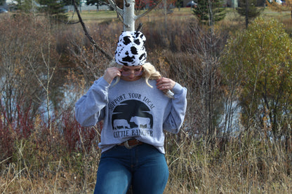 Support Your Local Cattle Rancher Crewneck