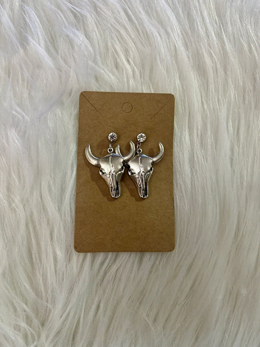 Bull Skull Earrings