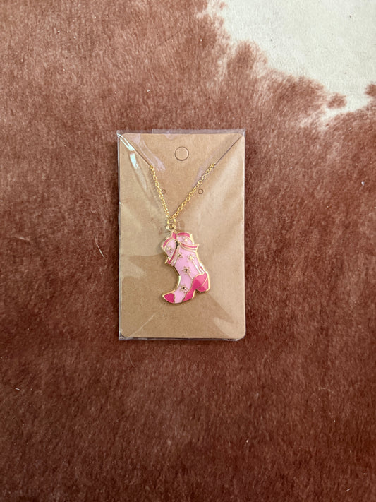 Blush Boot Scoot Necklace