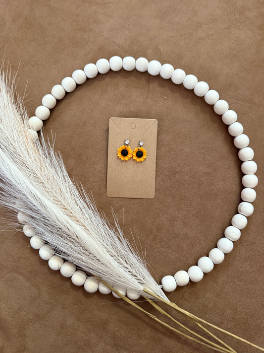 Yellow Sunflower Earrings
