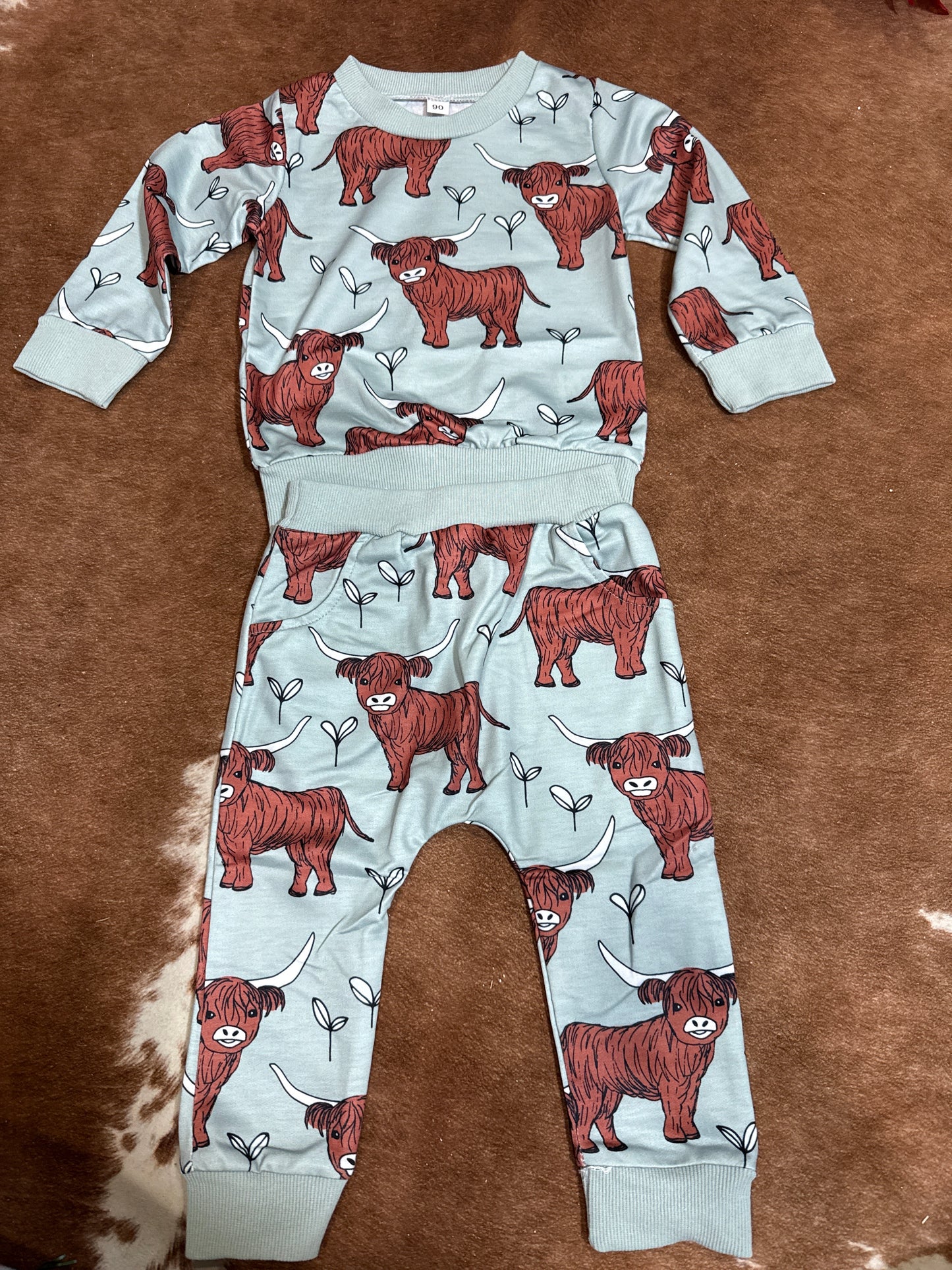 Highland Cow Baby 2 Piece Set