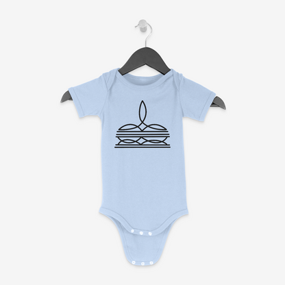 Black Boot Stitch Baby Onesie