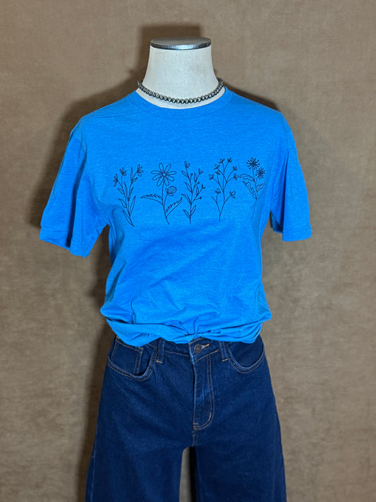 Prairie Wildflowers Retro T-shirt