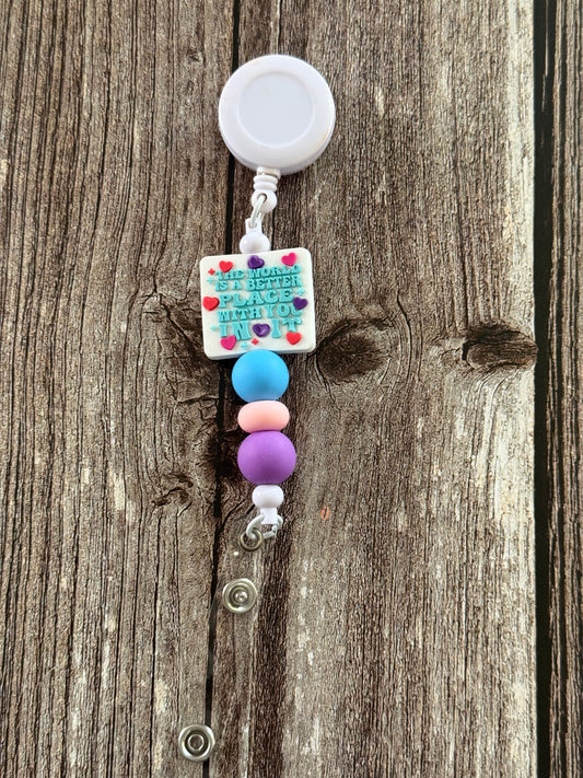 Blue Mental Health Badge Reel