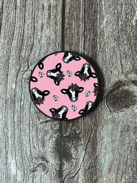 Pink Cow Phone Grip
