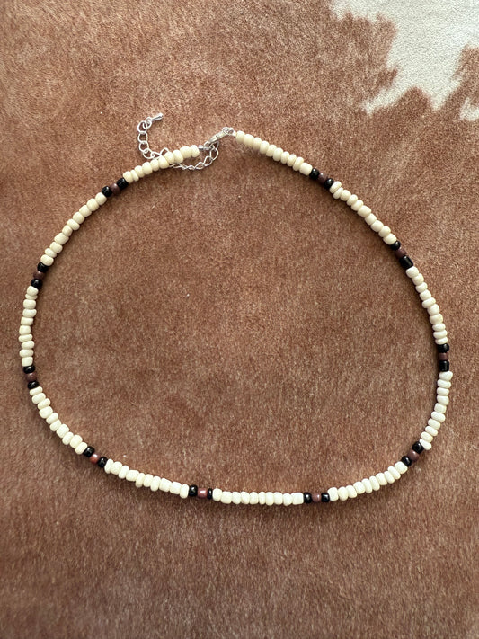 Dust and Drift Seed Bead Choker Necklace