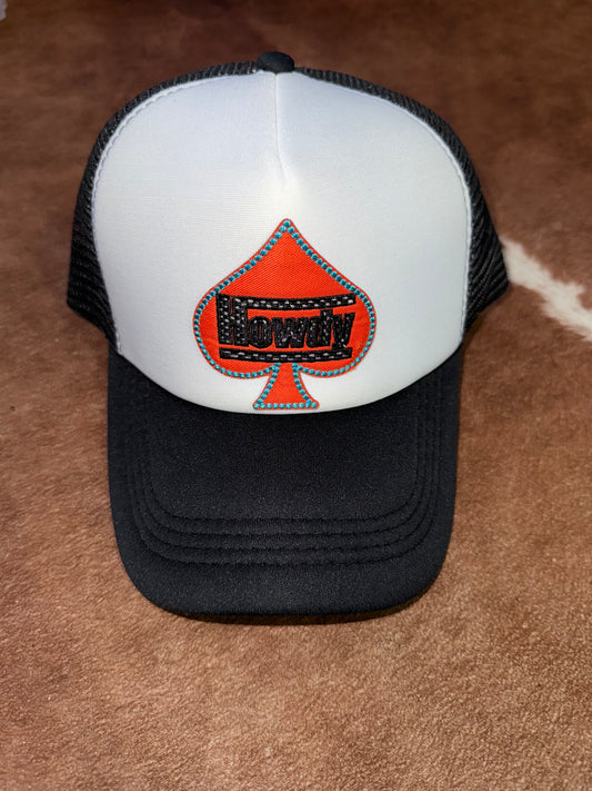 Orange Howdy Spade Trucker Cap