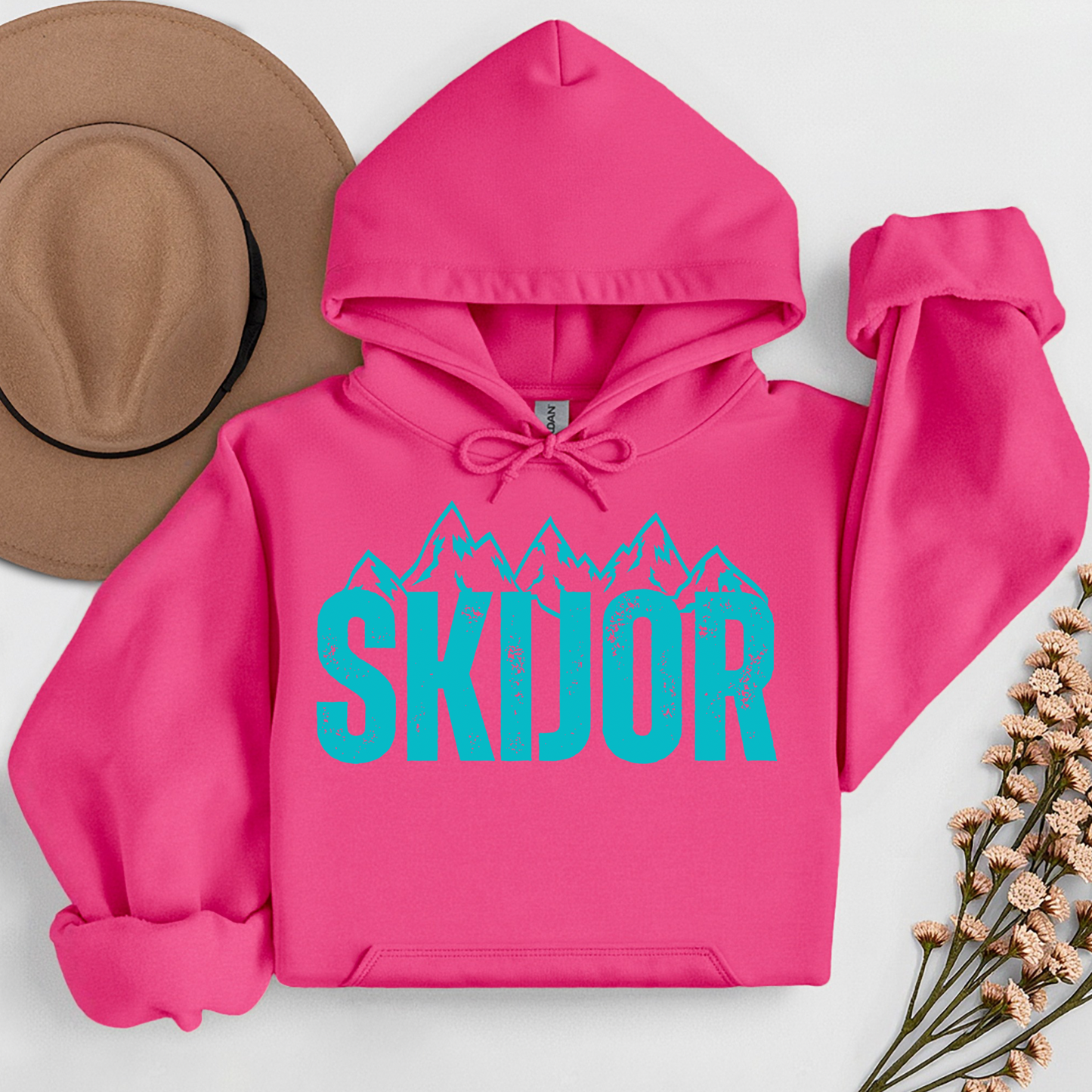 Skijor Hoodie (Turquoise Logo)