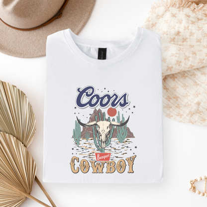 Coors Cowboy Bulls Head Retro T-shirt
