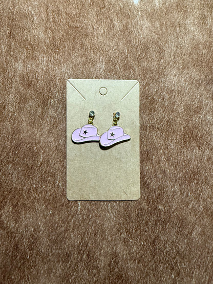 Cowboy Hat Dangle Earrings