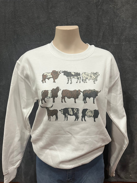 Cow Types Crewneck (Made to Order)