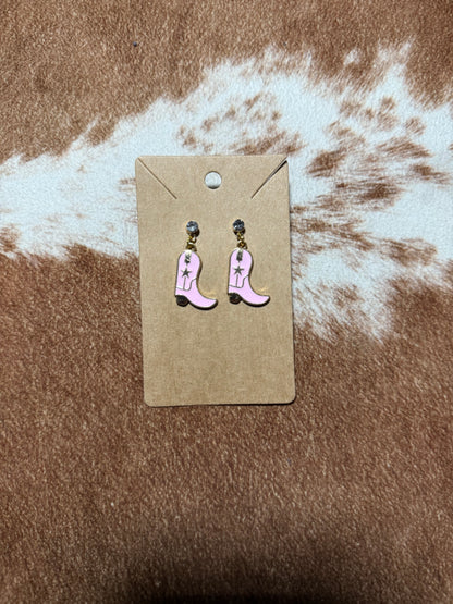 Cowboy Boot Dangle Earrings