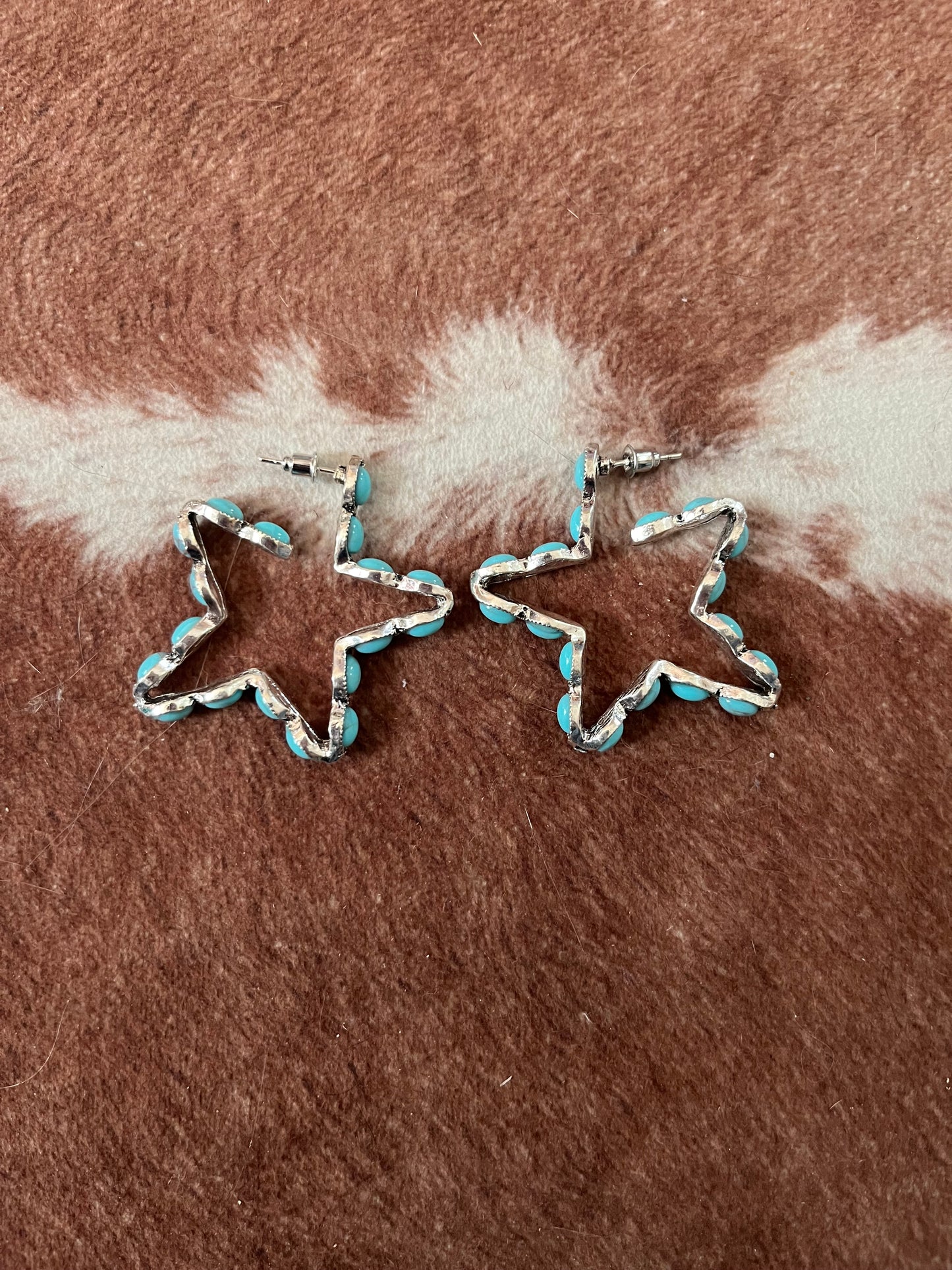 Turquoise Star Earrings