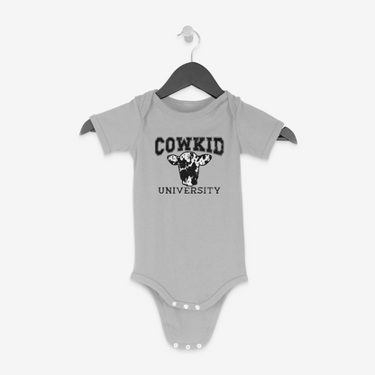 Cowkid University Baby Onesie