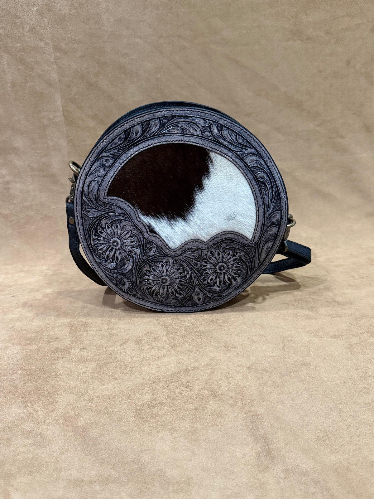 The Midnight Rodeo Cowhide Canteen Bag