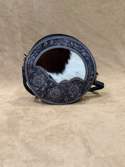 The Midnight Rodeo Cowhide Canteen Bag