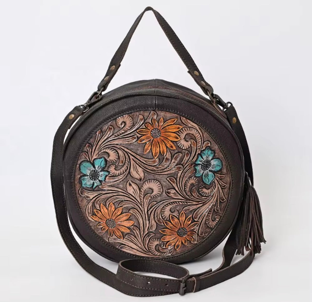 Painted Prairie Round Bag