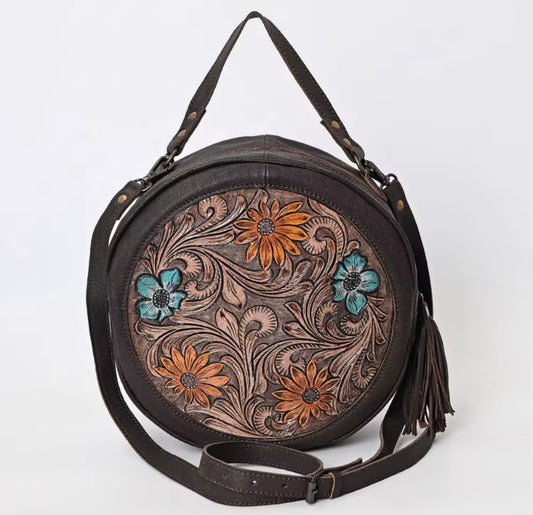 Painted Prairie Round Crossbody Bag