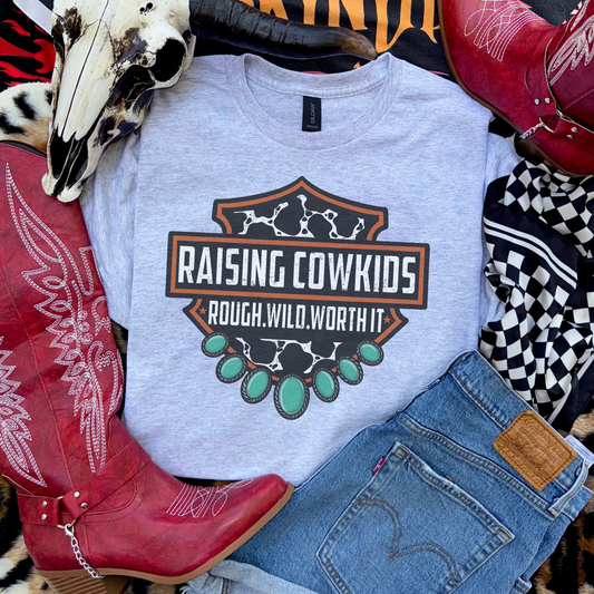 Raising Cowkids Retro T-shirt