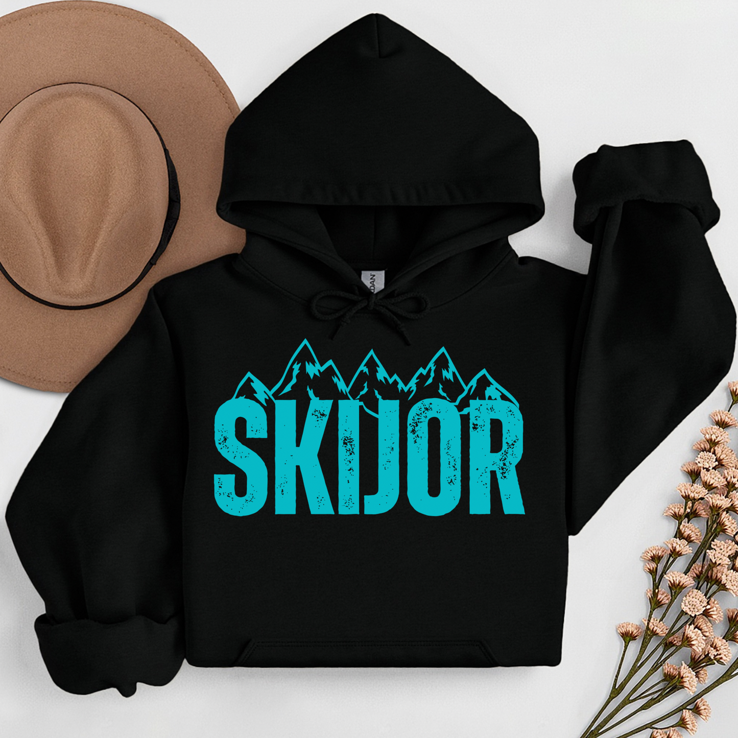Skijor Hoodie (Turquoise Logo)