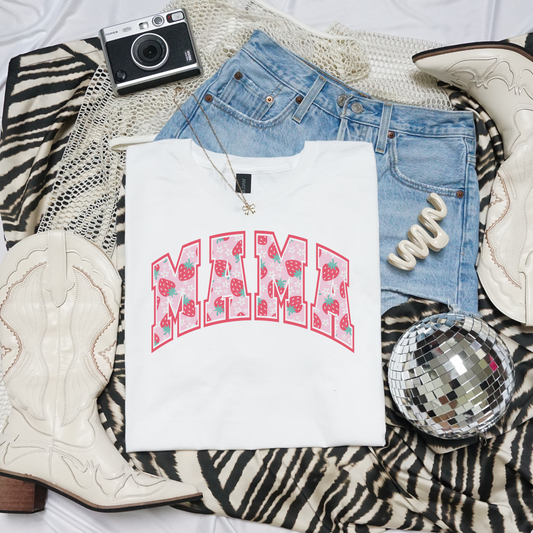 Strawberry Mama Retro T-shirt