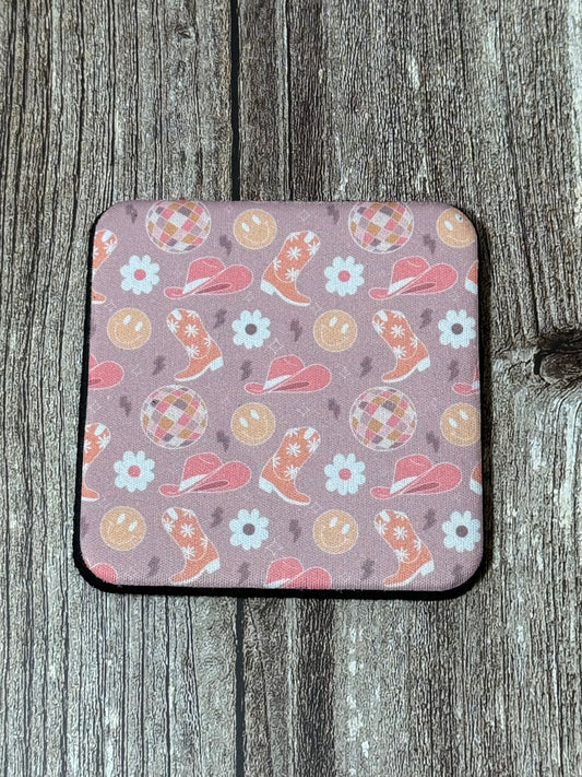Pastel Cowgirl Coaster (4 piece set)